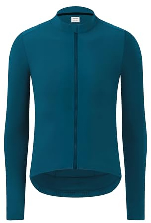 RISESBIK Men's Winter Cycling Jersey Thermal Long Sleeve Bicycle Clothing Fleece Bike Jersey Windproof Race Fit Lightweight