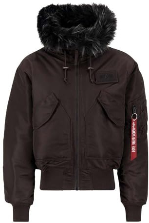 Alpha Industries 45P Hooded Custom Bomberjacke für Herren Hunter Brown