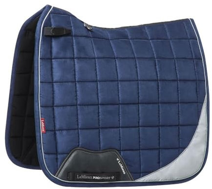 LeMieux Dressur-Platz aus Wildleder, reflektierend, Marineblau, Größe S/M