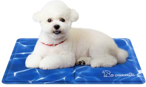 pecute Kühlmatte Hunde Katzen(40 * 50cm), Kuhlmatte für Hund und Katze mit Ungiftiges Gel,Selbstkühlende Kissen, Kühl Hundedecke, Kaltgelpad für Katzen und Hunde