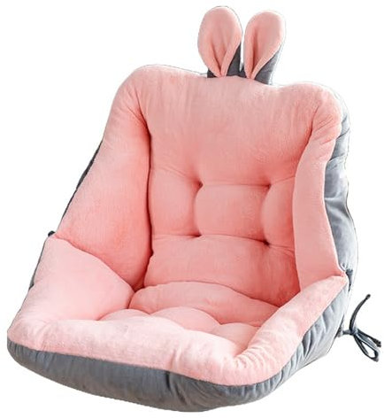 Reheyre Cartoon Kaninchen Ohr Computer Stuhl Kissen, Kurze Plüsch Kawaii Gaming Stuhl Kissen Lazy Sofa Büro Boden Kissen Matte Nette Sachen für Gamer Schlafzimmer Dekor Rosa Einheitsgröße