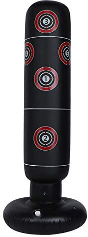 Boxsack Kinder, Fight Clan Aufblasbarer Standboxsack , Aufblasbarer Kinder-Boxsack 160 Cm Für Kinder von 3–12 Jahren Mit Boxhandschuhen Für Kickboxen, Karate Und Taekwondo, Perfekter Kinder-Boxsack