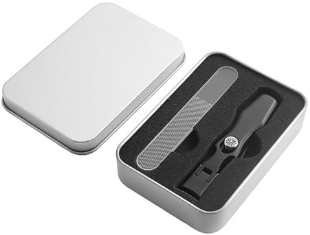 Nail Clipper - Nail Clipper with Catcher, Stainless Steel Large Anti-Splash Nail Clippers, Ultra Sharp Fingernail and Toenail Clipper Cutters, Portable Nail Clipper Set (Black)