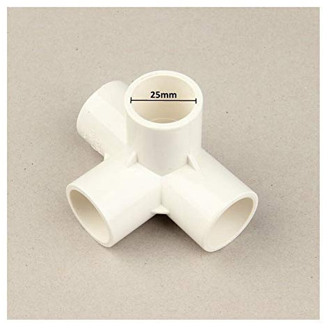 Herramientas de reparación de tuberías 25mm 16pcs de PVC de tres dimensiones adaptador de tubería de riego de riego Manguera de jardín Tubo for Conector Herramientas de bricolaje (Color : Grey, Size