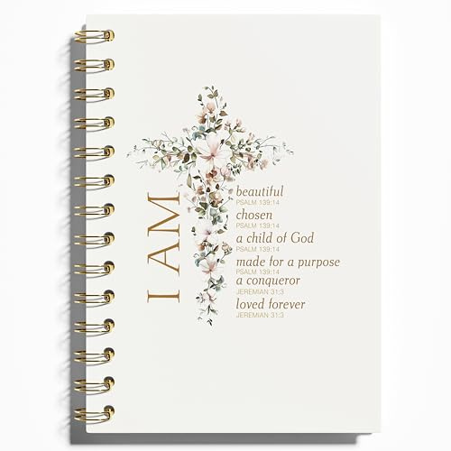 WFSM Inspirierendes Notizbuch – christliche Geschenke, tägliches Gebetsjournal, Gebetsnotizbuch, Spiral-Bibel-Notizbuch, christliches Tagebuch, tägliches Gebetsjournal, christliches Notizbuch für