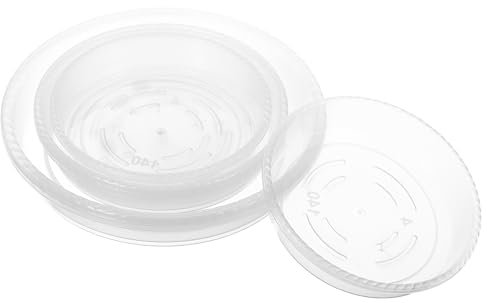M METERXITY 6 Pack Planter Saucers - Plastic Plant Tray Flower Pot Drip Trays Round Apply to Outdoor/Garden (8/10/12, Clear)