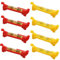 Catelves 8 Stück Schnurwasserwaage, Schnureisen Profi, Richtschnur Wasserwaage Set, Maurerschnur Schlauchwaage für Maurerarbeiten/Klempnerarbeiten/Rinnenarbeiten Genau Maßnahme Spirit Level(Rot+Gelb)