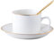 SHOWERORO Juego De Taza De Café Único Taza De Porcelana Platillo Cuchara Detalles Dorados Para Té Y Café