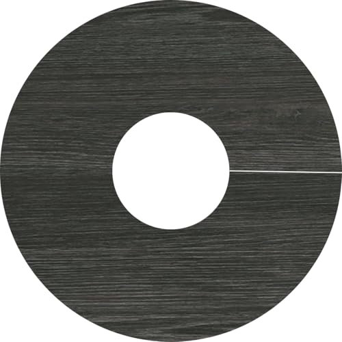 Self-Adhesive Radiator Pipe Covers, Collars, Surrounds, Rose 15mm for Laminate, Engineered, Vinyl Flooring (Dark Grey)