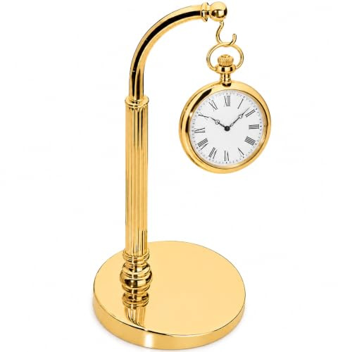 Supporto ad arco per orologio da tasca da appendere, supporto dorato (orologio non incluso)