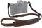 MUZIRI KIINOKOO Sangle en cuir véritable avec ceinture en nylon – Bandoulière réglable avec anneaux triangulaires pour la plupart des appareils photo numériques – Longueur 90 cm à 140 cm, marron, Long
