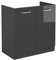 Vicco Spülenunterschrank R-Line, Anthrazit Hochglanz, 80 cm ohne Arbeitsplatte