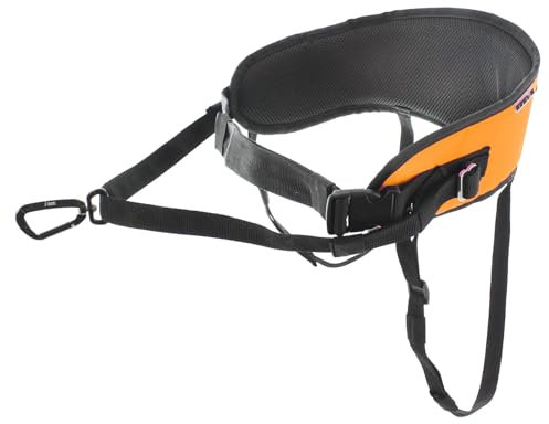 Baudrier One canicross, canirando, canijogging, canitrail, Utilisation Intense Sportive ou Loisirs, I-dog est Une Marque Française. - Taille Unique - Coloris Orange,Bleu et Rose. (Orange New)