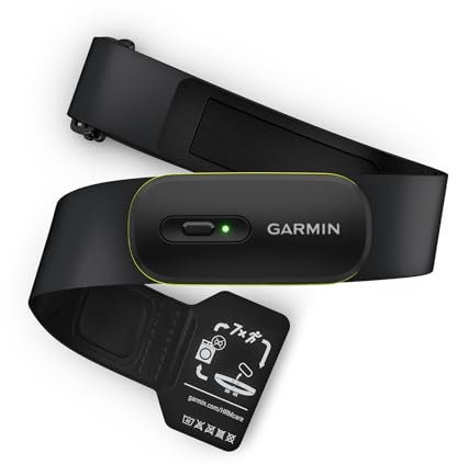 Garmin HRM 600 - Herzfreqzenz-Brustgurt zur Messung von präzisen Herzfrequenz- und HFV-Daten, Schritten, Geschwindigkeit und Distanz, bis zu 2 Monate Akkulaufzeit mit aufladbarem Akku, Größe XS-S