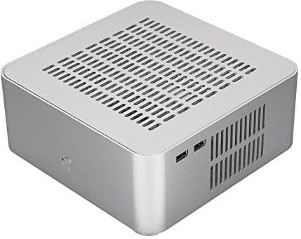 UPALDHOU HTPC, Aluminiumlegiermaterial Desktop Computer -Hülle, Kompaktes Design, Exzellente Wärmeabteilung, Professionell, Kompatibel mit ITX 17x17cm Motherboards für Home, Hotel, Hotel
