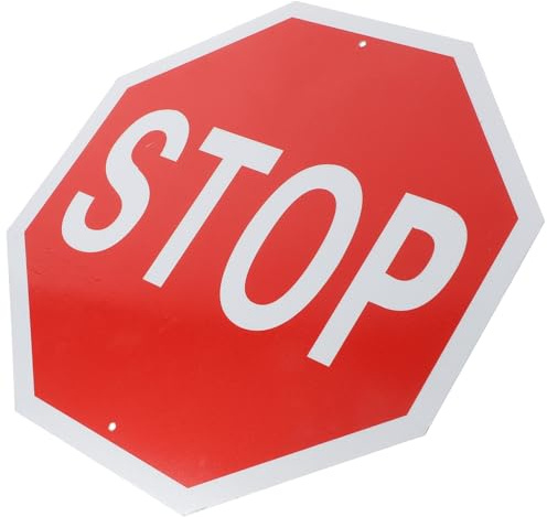 LIFKOME Cartello Stop Segnaletica Sicurezza in Alluminio Riflettente per Esterno Facile Installazione su Muri e Pali Indicatore Stradale per Scuole e Parcheggi