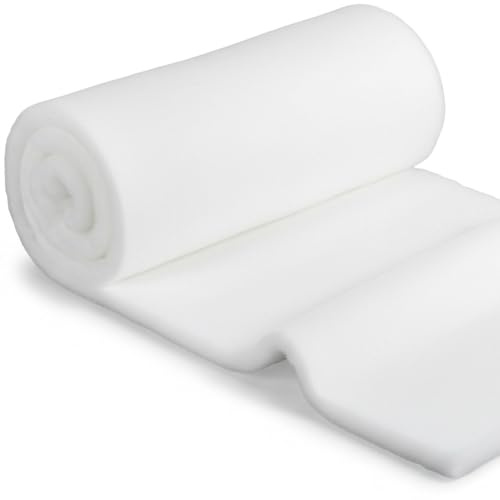 wollyflaushi Volumenvlies 1,6m² 1m×1,6m - Polstervlies 500g/m² (50mm) 160cm | Polsterwatte Zuschnitt – Füllvlies ideal für Polstern, Quilten, Nähen & Basteln - Diolenwatte Waschbar Vlieswatte