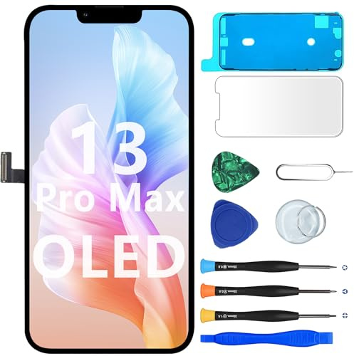 MP+ Kit de réparation d'écran OLED pour iPhone 13 Pro Max | Écran OLED numériseur avec support Face ID, tactile haptique, outils de réparation et adhésif étanche