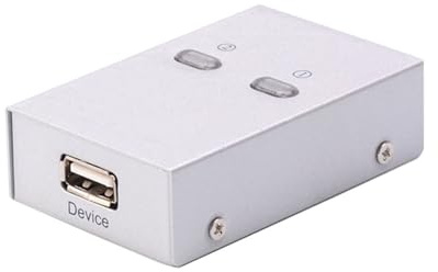 BESPORTBLE USB 20 Drucker Sharer und Scanner Umschalter Automatischer USB Selektor für 2 Computer Kabelgebundene Peripherie Freigabe Platzsparend für Büro und Zuhause