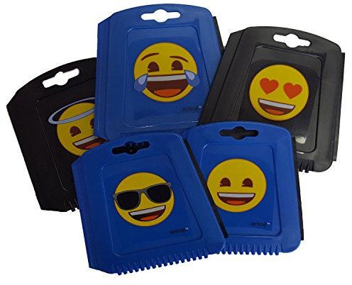 Auto Eiskratzer Eisschaber Emoji bunt Bedruckt mit Gummilippe