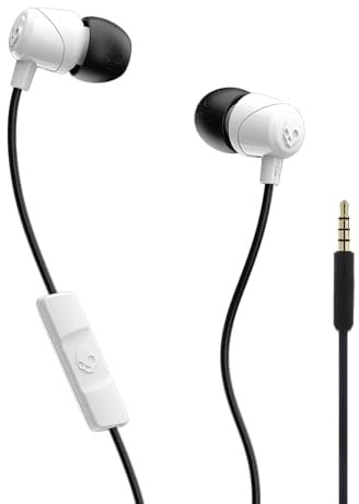Skullcandy Jib Kabelgebundener In-Ear Kopfhörer, Mikro, Kompatibel mit Bluetooth-Geräten und Computern - Weiß