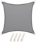 LARMNEE 3 x 3 m PES Vela de Sombra, Toldo Resistente y Transpirable, protección Rayos UV Impermeable, para Jardín, terraza y balcón, Gris Claro ELG33SP02