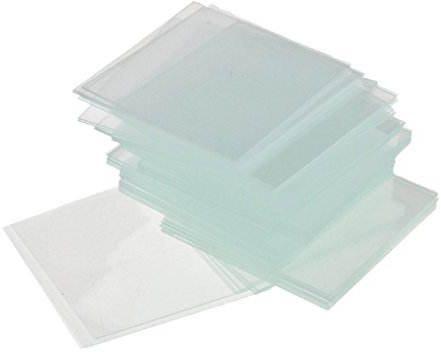 SGerste Set von 100 x vorbereitete Mikroskop-Objektträger, quadratische Abdeckung, verzerrungsfreie Oberfläche, Anatomie, Botanik