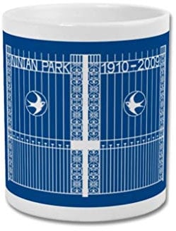 GroundDesigns Cardiff City Mug Gift Ninian Park Memorial Gates