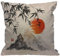 HGOD DESIGNS Kissenbezug, Motiv: japanische Bäume, Sonne und Berge, dekorativer Kissenbezug für Herren/Frauen, Wohnzimmer, Schlafzimmer, Sofa, Stuhl, 45 x 45 cm