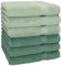 Betz 6 Stück Handtücher Premium 100% Baumwolle Größe 50 cm x 100 cm heugrün/tannengrün