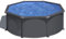 Gre KIT300GY Louko - Piscine Hors-Sol en Acier, Piscine Ronde avec Structure en Acier Gris Anthracite. Piscines Hors-Sol pour Jardin, Ø300x120 cm
