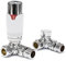 Adept Technology TRV c/w Lockshield and Modern Valves Head Kit (15mm x 1/2) Choice of Colours and Sizes (Corner, White/Chrome)
