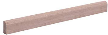 Leiste24 Battiscopa in vero legno di quercia, 35 x 15 mm, con bordo anteriore arrotondato