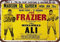 Tomlinsony 1974 Frazier vs Ali Vintage-Look Reproduktion 30,5 x 20,3 cm Blechschild Metallschilder Personalisierte Wanddekoration