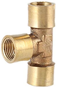 FIDALIKA Connecteur De Conversion De Fil De Tee À 3 Voies, Raccord De Plomberie De Tuyau en Laiton 1/81/4 3/81/2 3/4 BSP Femelle Filetée T Adaptateur Coupleur Connecteur De Carburant d'eau