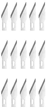 Modelcraft Set of 15x Fine Point Blades, Silver, #11