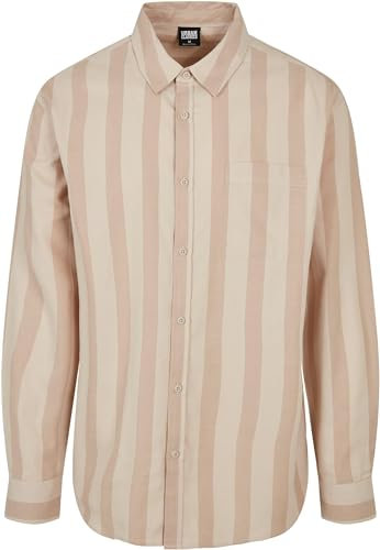 Urban Classics Herren Striped Shirt unionbeige/softseagrass, M