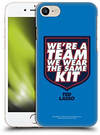 Head Case Designs Offizielle Ted Lasso Wir Sind EIN Team Grafik für Staffel 2 Harte Rueckseiten Handyhülle Hülle Huelle kompatibel mit Apple iPhone 7/8 / SE 2020 & 2022