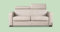 Schlafsofa, 3-Sitzer-Leder, Farbe Creme, Maße: 200 x 102 x 92 cm, hergestellt in Italien
