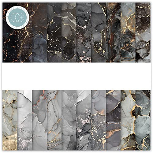 Craft Consortium Double-Sided Paper Pad 6X6 40/Pkg-Ink Drops - Monochrome, 20 Designs