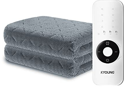 VLFLG Beheizte Matratze Elektrischer Bettwärmer Fleece Warme Bettdecke 4 Heizstufen und 12 Stunden Auto-Off Komfort Weiche Einzelmodell Matratze (70,9×31,5 Zoll, ) (70X31in)