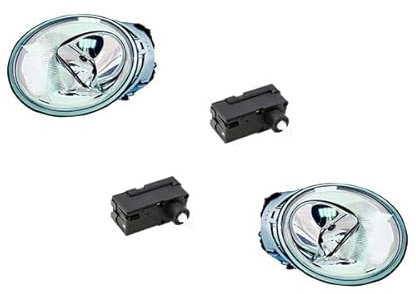 Johns, Scheinwerfer Halogen HSW passend für VW New Beetle 98-05 Satz L R mit Stellmotor