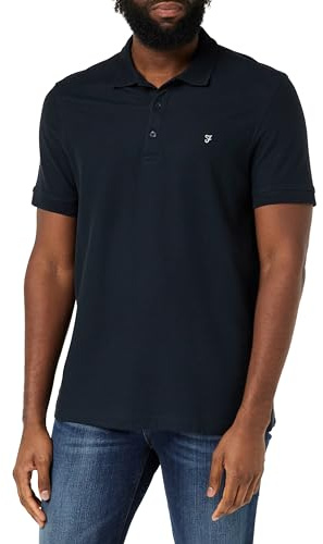Farah Classic Men's Cove Polo Shirt, True Navy, Extra Extra Large