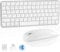 Aluminum 5 in 1 Wireless Keyboard and Mouse for Mac Bluetooth Rechargeable Keyboards & Mouse Compatible with iMac Macbook iPad and all MacOS iOS Windows Android Devices