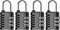 DAYGOS Combination Padlock, Small Padlock for Gym & School Lockers, 3 Digit Resettable Travel Pad Locks for Suitcase, Luggage, Backpack, Weatherproof Lock for Fence, Shed, Gate (4 Pack)