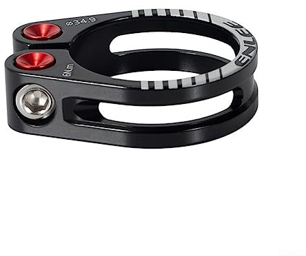 Collier de serrage de tige de selle de vélo en alliage d'aluminium à dégagement rapide pour VTT, vélo de route, vélo de piste (34,9 noir)
