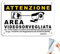 SINMAO Cartelli Area Videosorvegliata per esterno metallo GDPR 2020 Adesivo 15x10cm