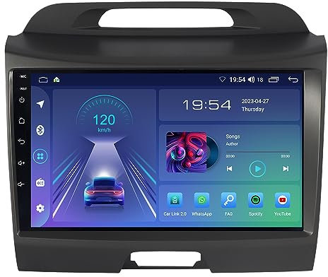 ACAVICA Android 12 Autoradio für Kia Sportage MK3 SL 2010–2015 9 Zoll Touchscreen 2+32 GB Stereo Multimedia-Player Sat NAV GPS mit kabellosem Carplay WiFi USB (für Kia Sportage MK3 SL 2010-2015)