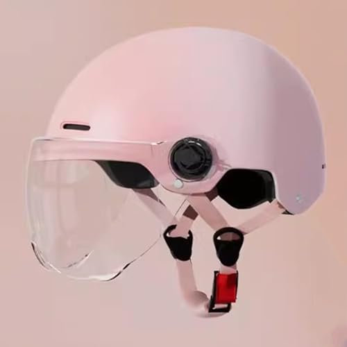 Casco Scodella Da Moto Con Occhiali, Uomo Donna Moto Caschi Apribili, Aperto Casco Da Moto ECE DOT Omologato, Motociclo Caschi Jet Per Scooter Chopper ( Color : D , Size : Adjustable head circumferenc