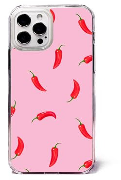 Red Chilli Peppers Hot Pepper Pink Pattern Phone Case/Cover Compatible with iPhone XR Plastic